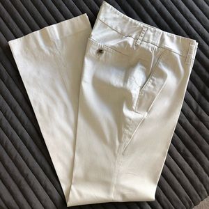 Ann Taylor LOFT white pinstripe pants